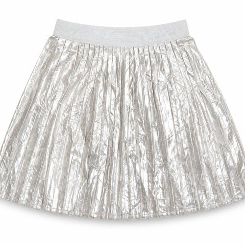 H&M Girls Silver Pleated Skirt - Size 10 Years