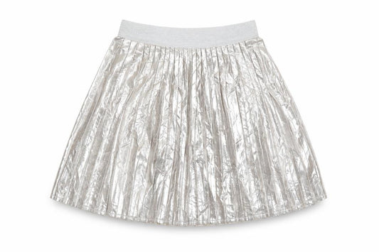 H&M Girls Silver Pleated Skirt - Size 10 Years