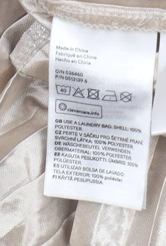 H&M Girls Silver Pleated Skirt - Size 10 Years