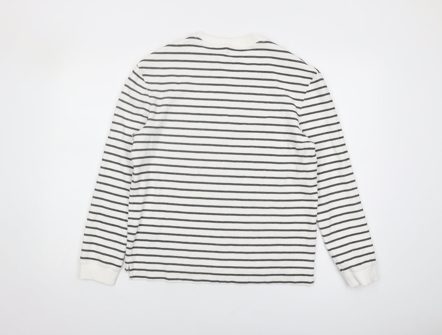 Marks and Spencer Girls White Striped Pullover Sweatshirt 13-14Y