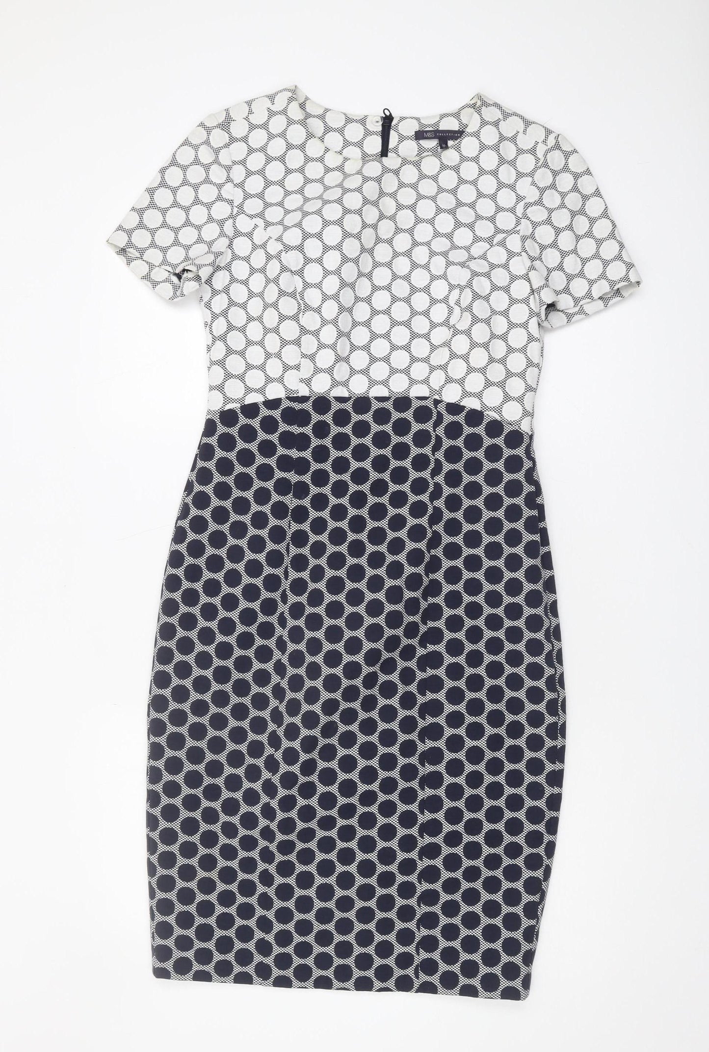 Marks and Spencer Women's Polka Dot Sheath Dress, Size 10