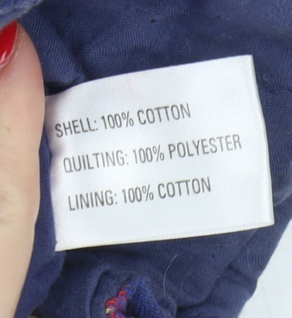 Outdoor Wear Men's Blue Plaid Cotton Quilted Jacket L