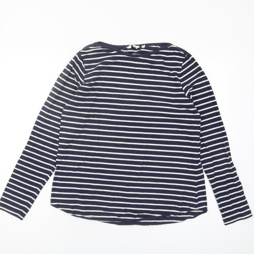 FatFace Women's Blue Striped Long Sleeve T-Shirt