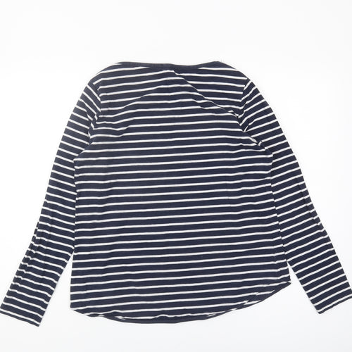 FatFace Women's Blue Striped Long Sleeve T-Shirt