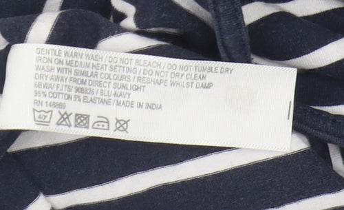 FatFace Women's Blue Striped Long Sleeve T-Shirt