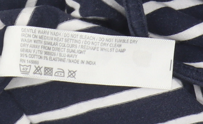 FatFace Women's Blue Striped Long Sleeve T-Shirt