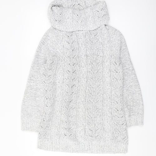 Mantaray Women's Grey Cowl Neck Pullover Jumper Size 12