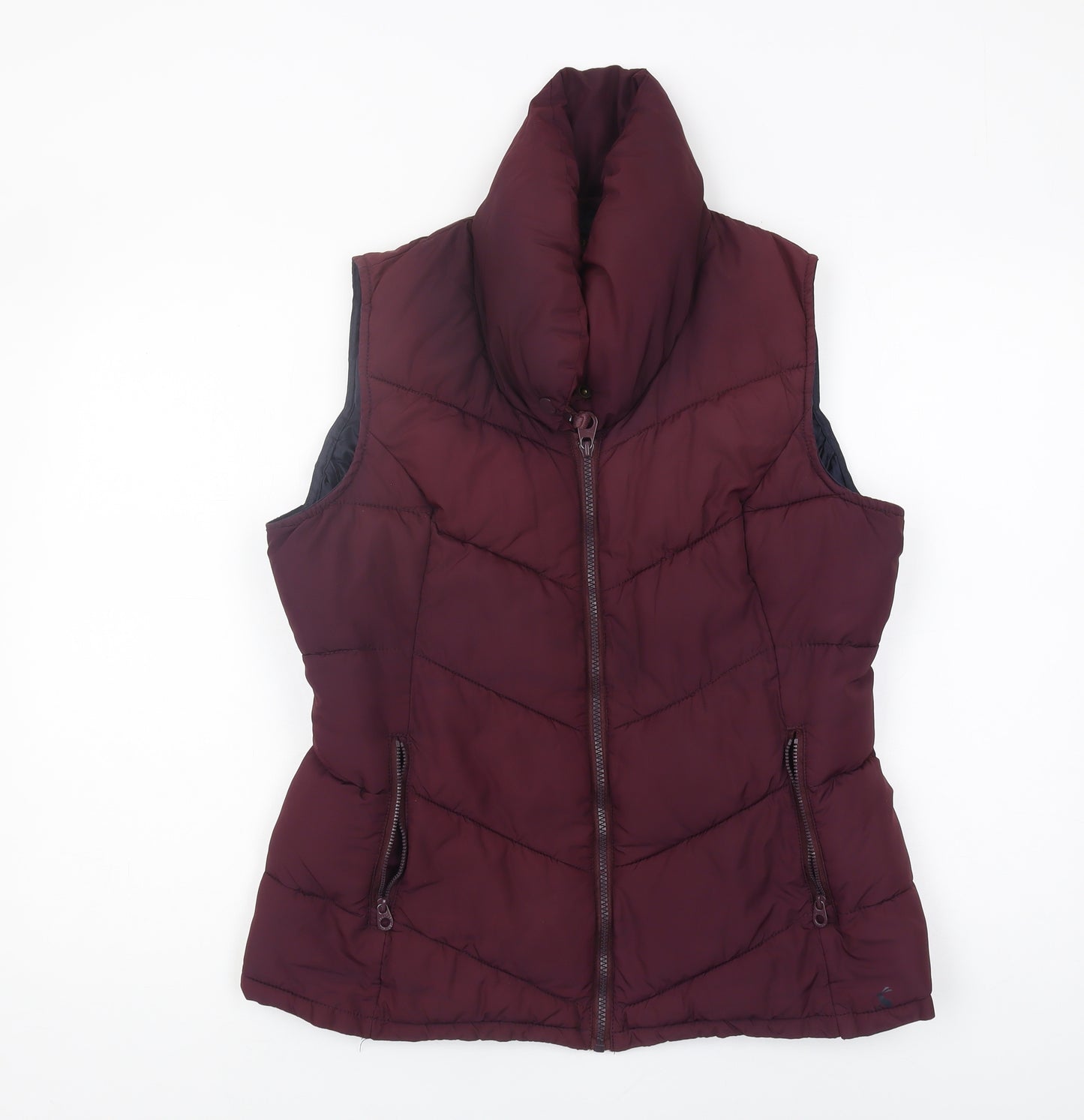 Joules Women's Red Puffer Waistcoat Size 14 Casual