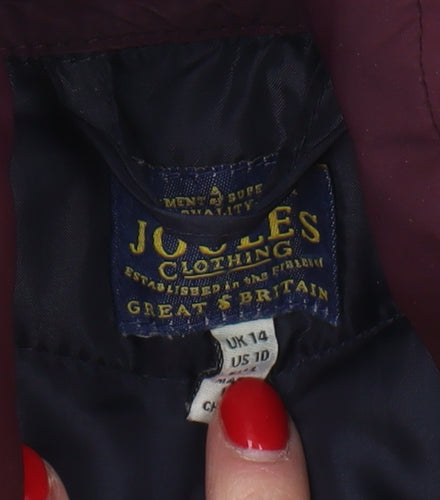 Joules Women's Red Puffer Waistcoat Size 14 Casual