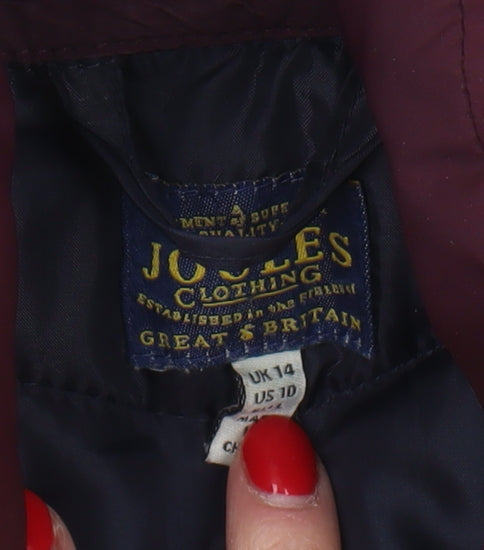 Joules Women's Red Puffer Waistcoat Size 14 Casual