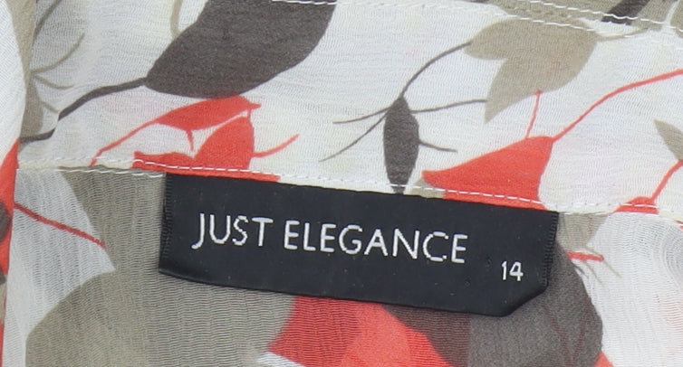 Just Elegance Women's Multicoloured Size 14 Floral Blouse