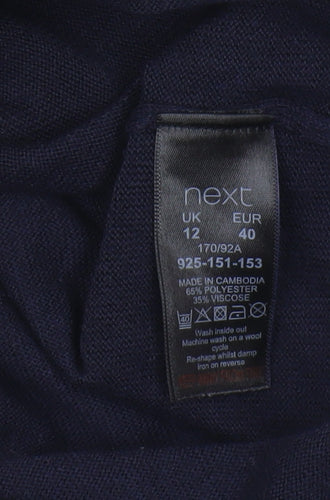 Next Women's Blue Argyle Knit Pullover Jumper Size 12