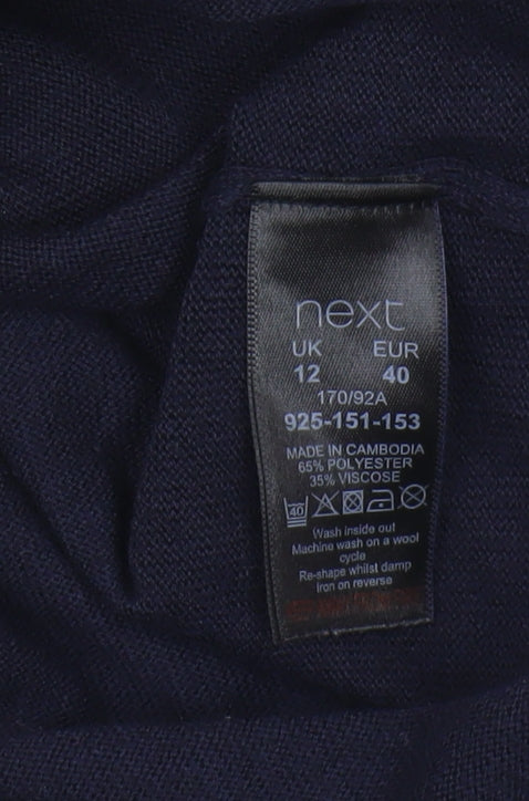 Next Women's Blue Argyle Knit Pullover Jumper Size 12