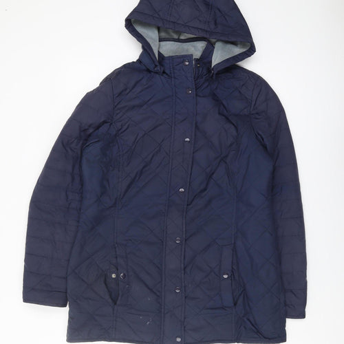 Cotton Traders Women's Quilted Navy Jacket UK 12