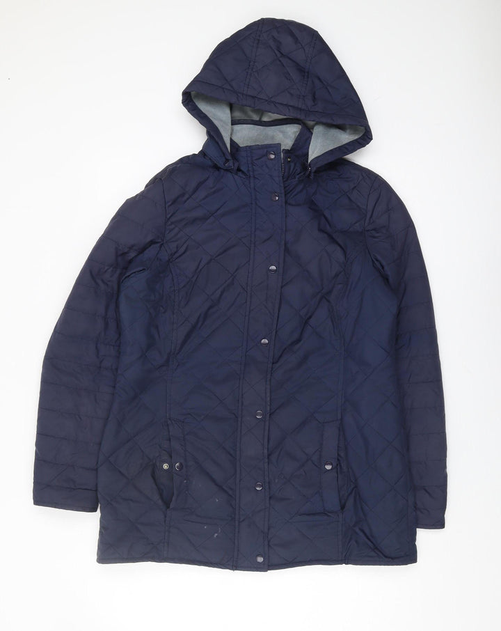 Cotton Traders Women's Quilted Navy Jacket UK 12