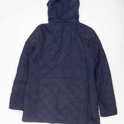 Cotton Traders Women's Quilted Navy Jacket UK 12