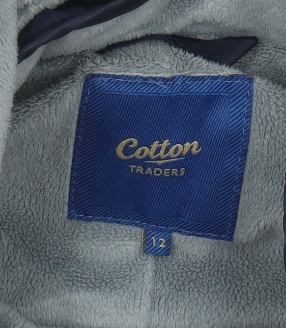 Cotton Traders Women's Quilted Navy Jacket UK 12