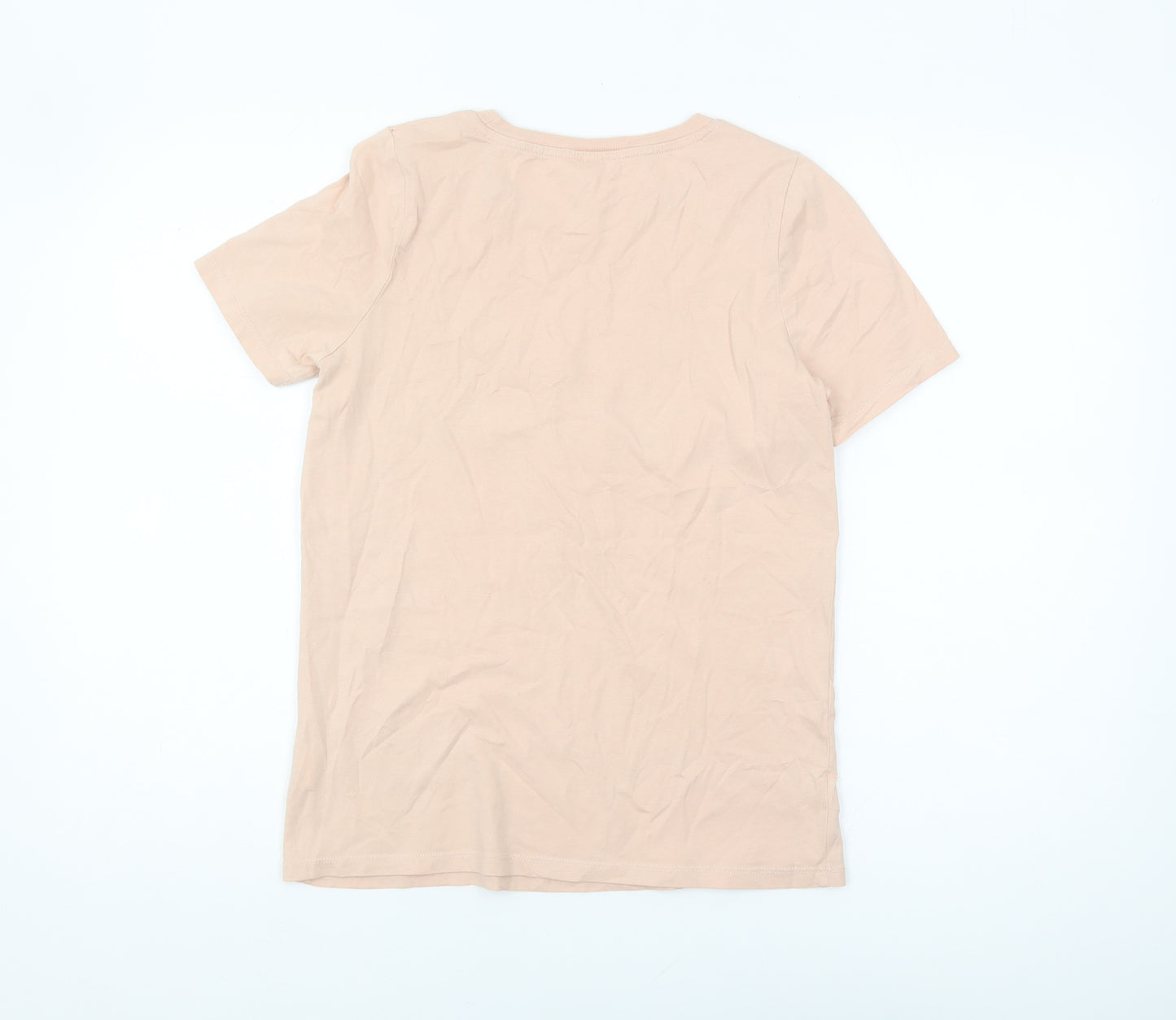 River Island Women's Beige Sequin T-Shirt Size 8