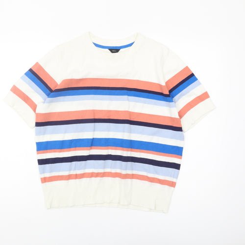 M&Co Women's Multicoloured Stripe Pullover, Size 14