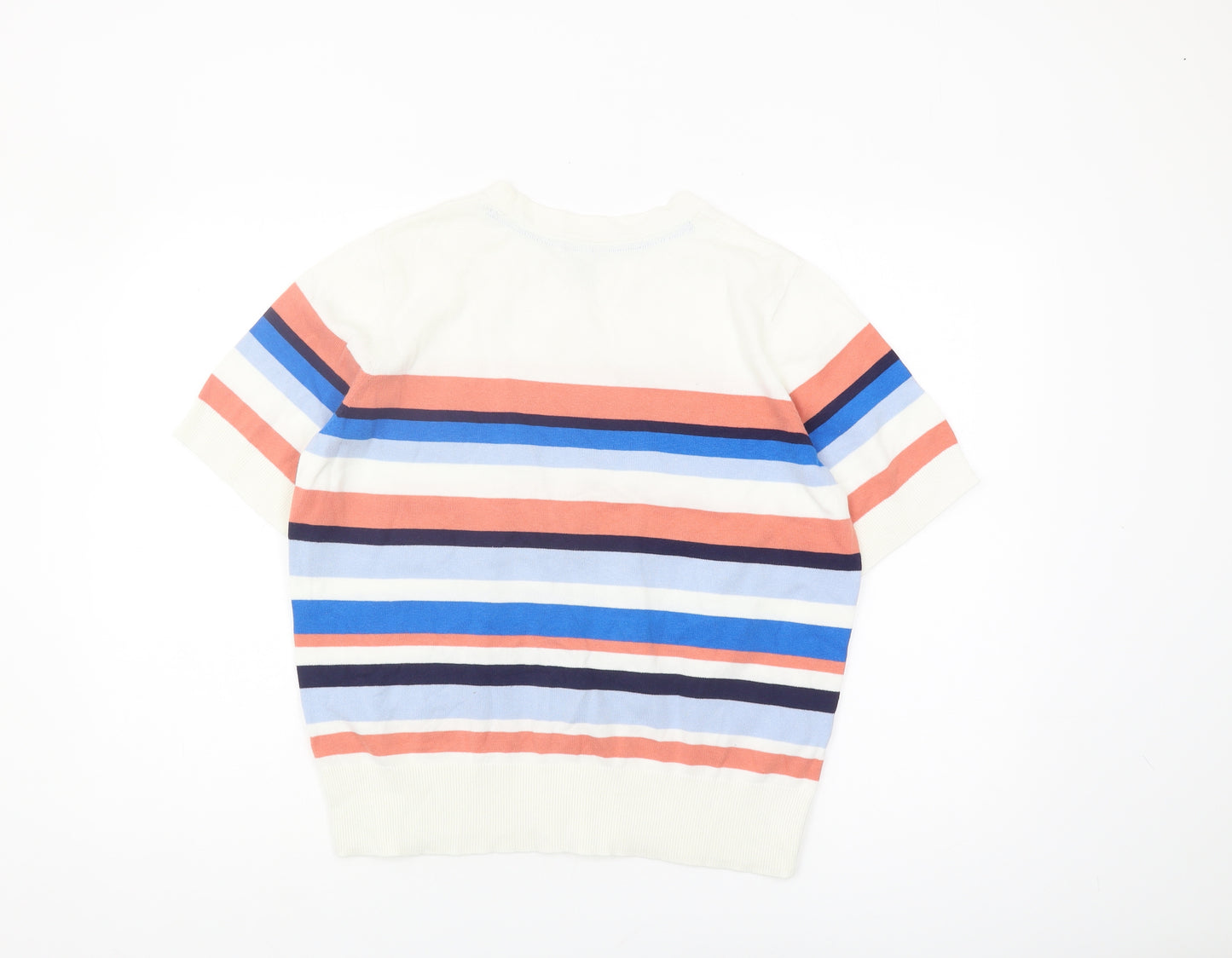 M&Co Women's Multicoloured Stripe Pullover, Size 14