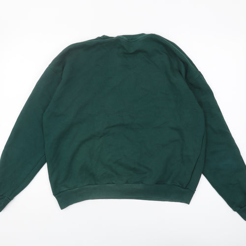 Stradivarius Women's Green Pullover Sweatshirt, Size M