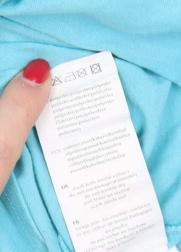 LA Gear Women's Blue T-Shirt, Size 10, V-Neck, Summer