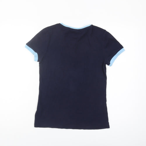 Adidas Women's Blue Ringer T-Shirt, Size M