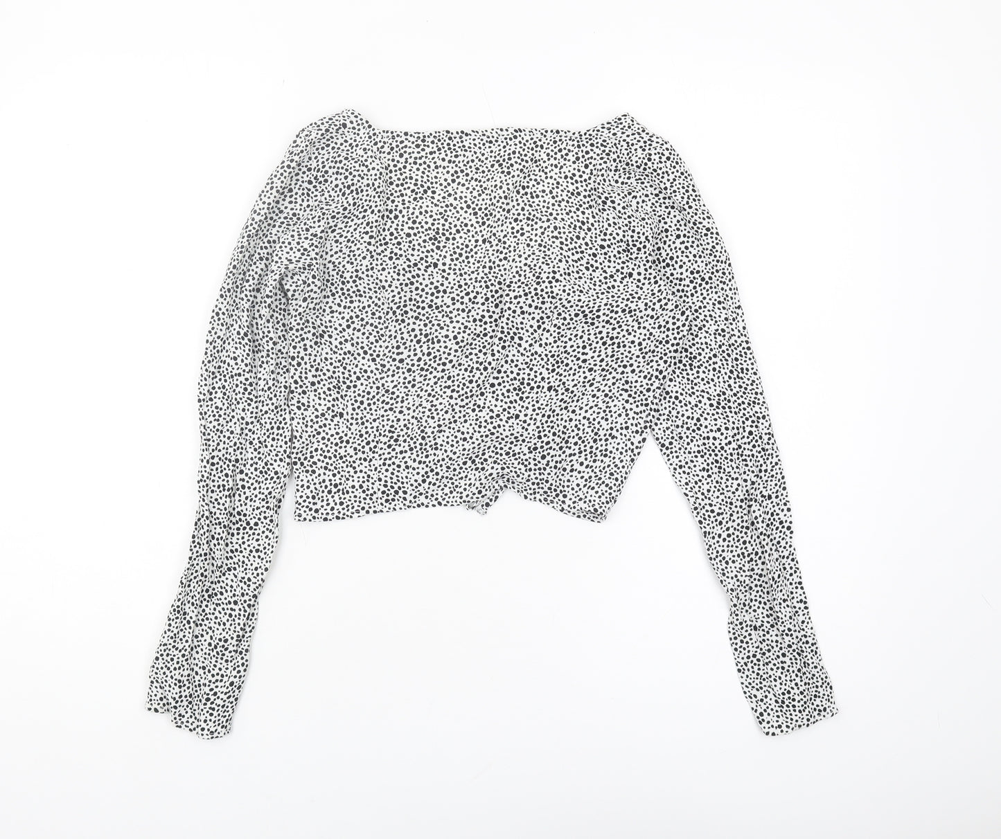 Bershka Women's Cropped V-Neck Blouse - Size S