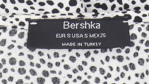 Bershka Women's Cropped V-Neck Blouse - Size S