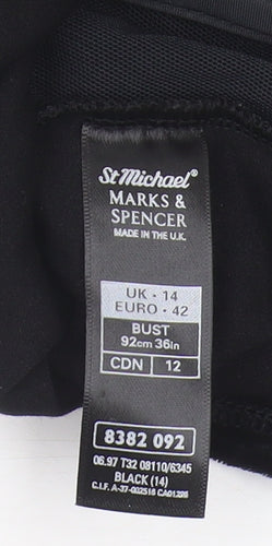 Marks and Spencer Black Square Neck Velvet Top