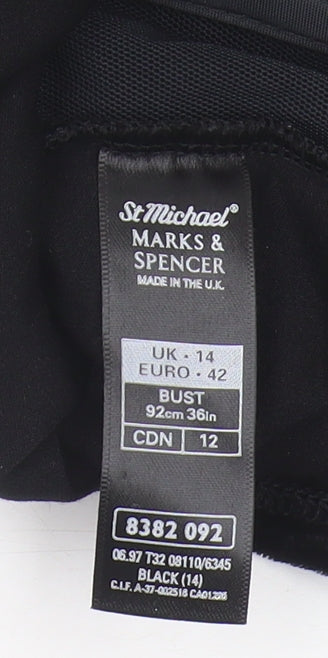 Marks and Spencer Black Square Neck Velvet Top