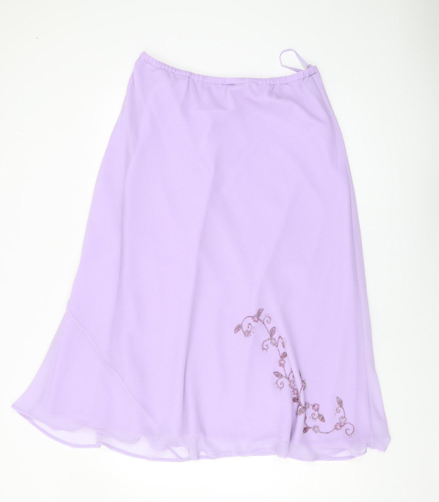 Joan Hope Women's Purple Elastic Waist Skirt, Size 18