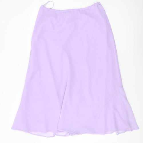 Joan Hope Women's Purple Elastic Waist Skirt, Size 18