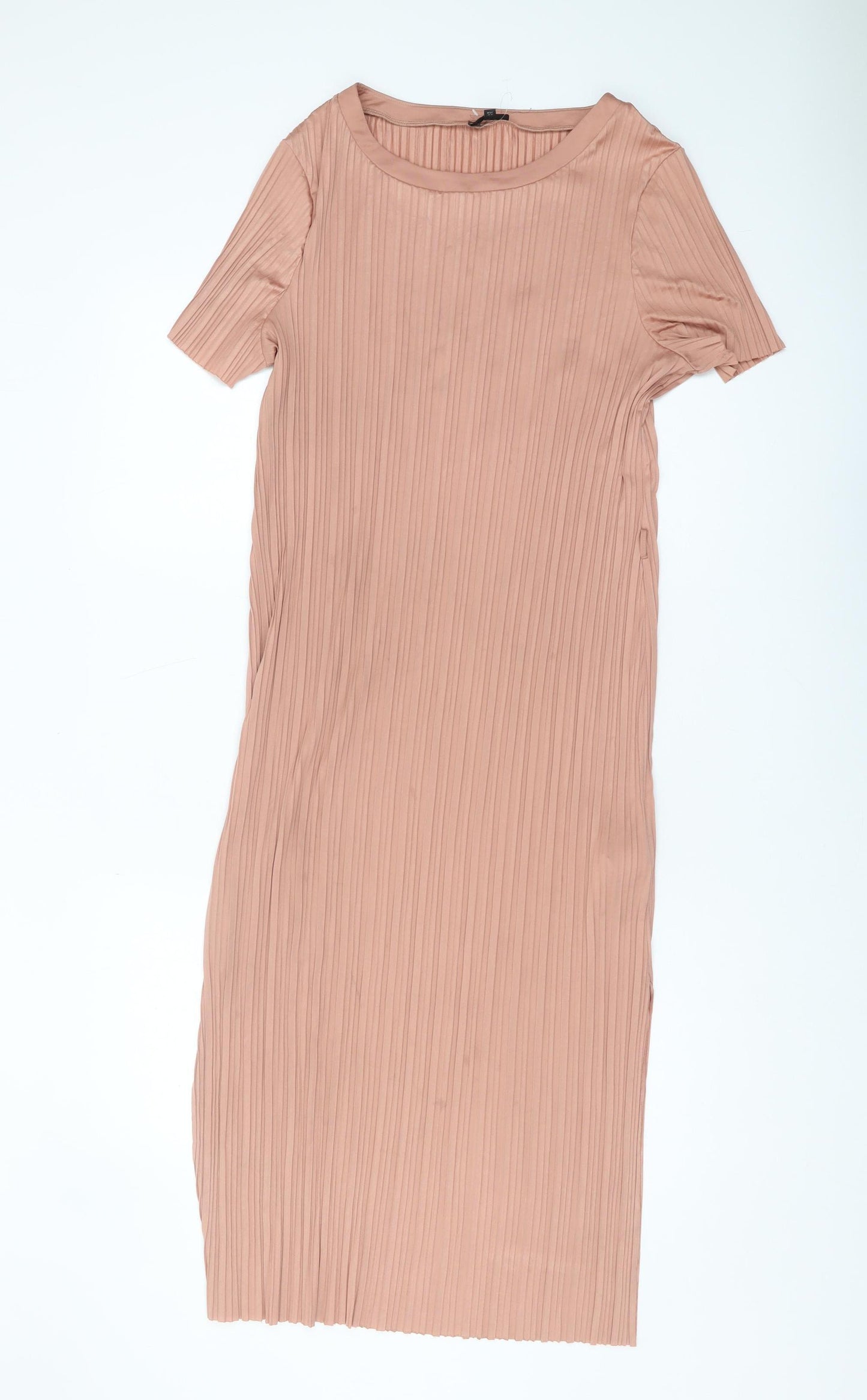 River Island Women's Pink Shift Midi Dress Size 16