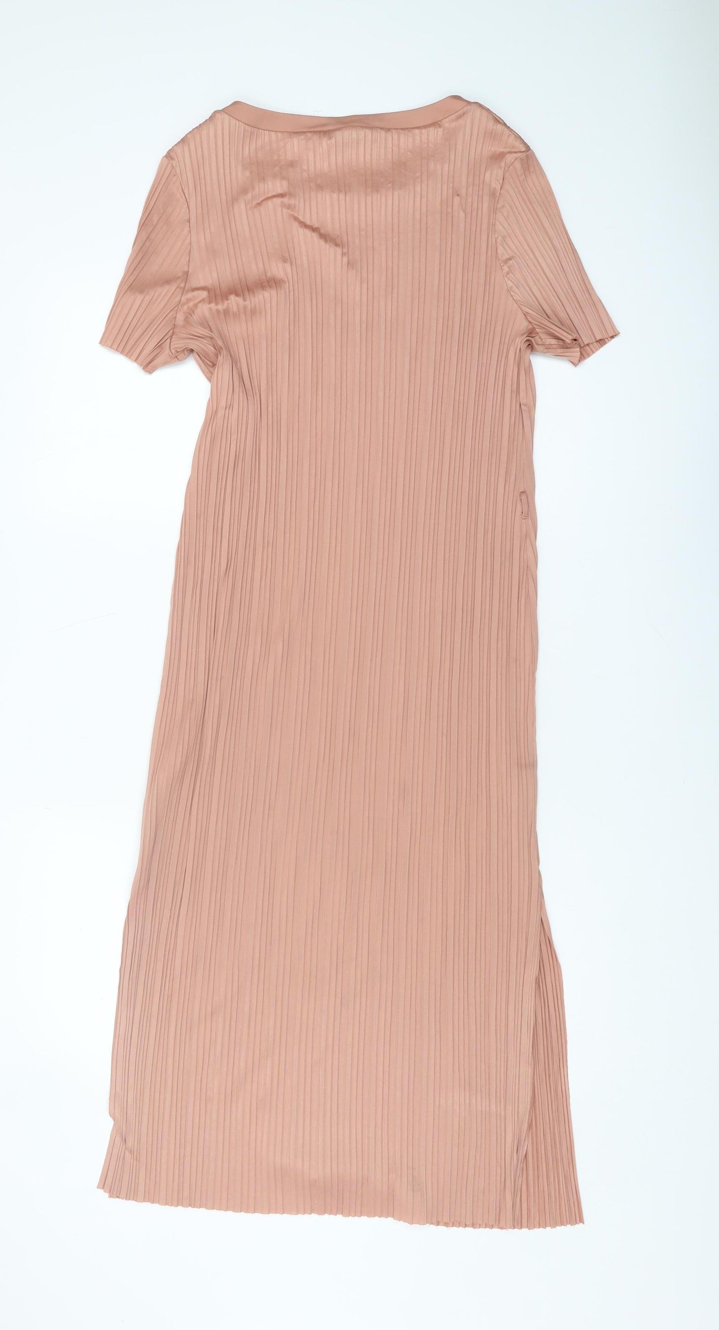 River Island Women's Pink Shift Midi Dress Size 16