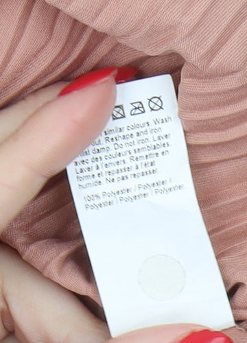 River Island Women's Pink Shift Midi Dress Size 16