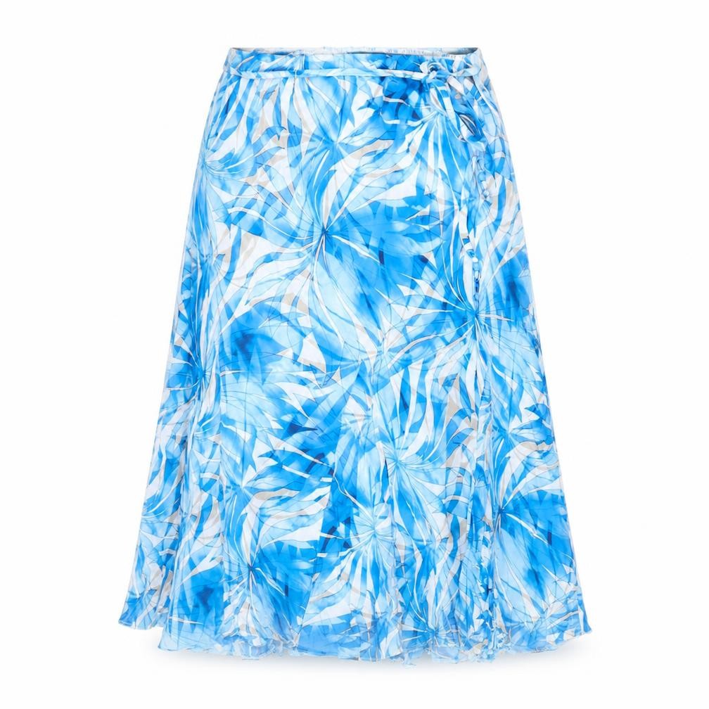 Front view of Marks & Spencer Blue A-Line Geometric Women's Skirt