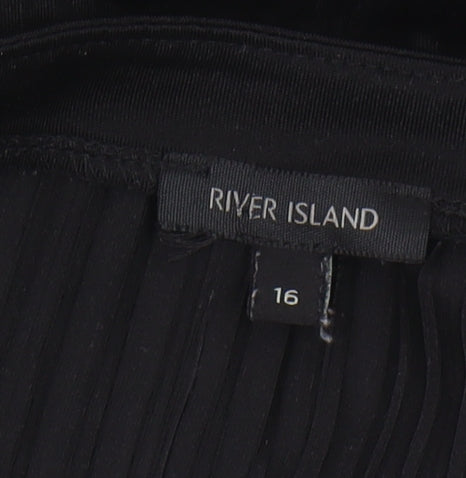 River Island Women's Black Dress Size 16
