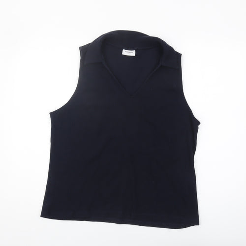 Sussan Women's Black Collared Tank Top XL