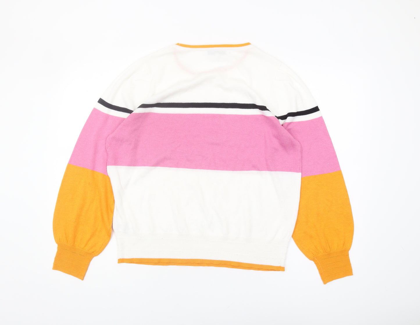 Next Women's Multicoloured Striped Pullover Jumper L