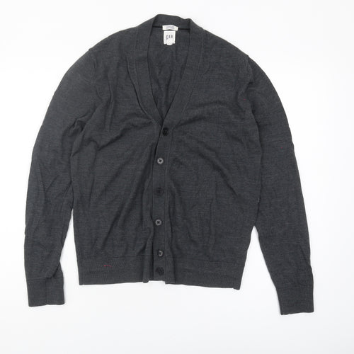 Gap Women's Grey Cardigan, Size M, 100% Merino Wool