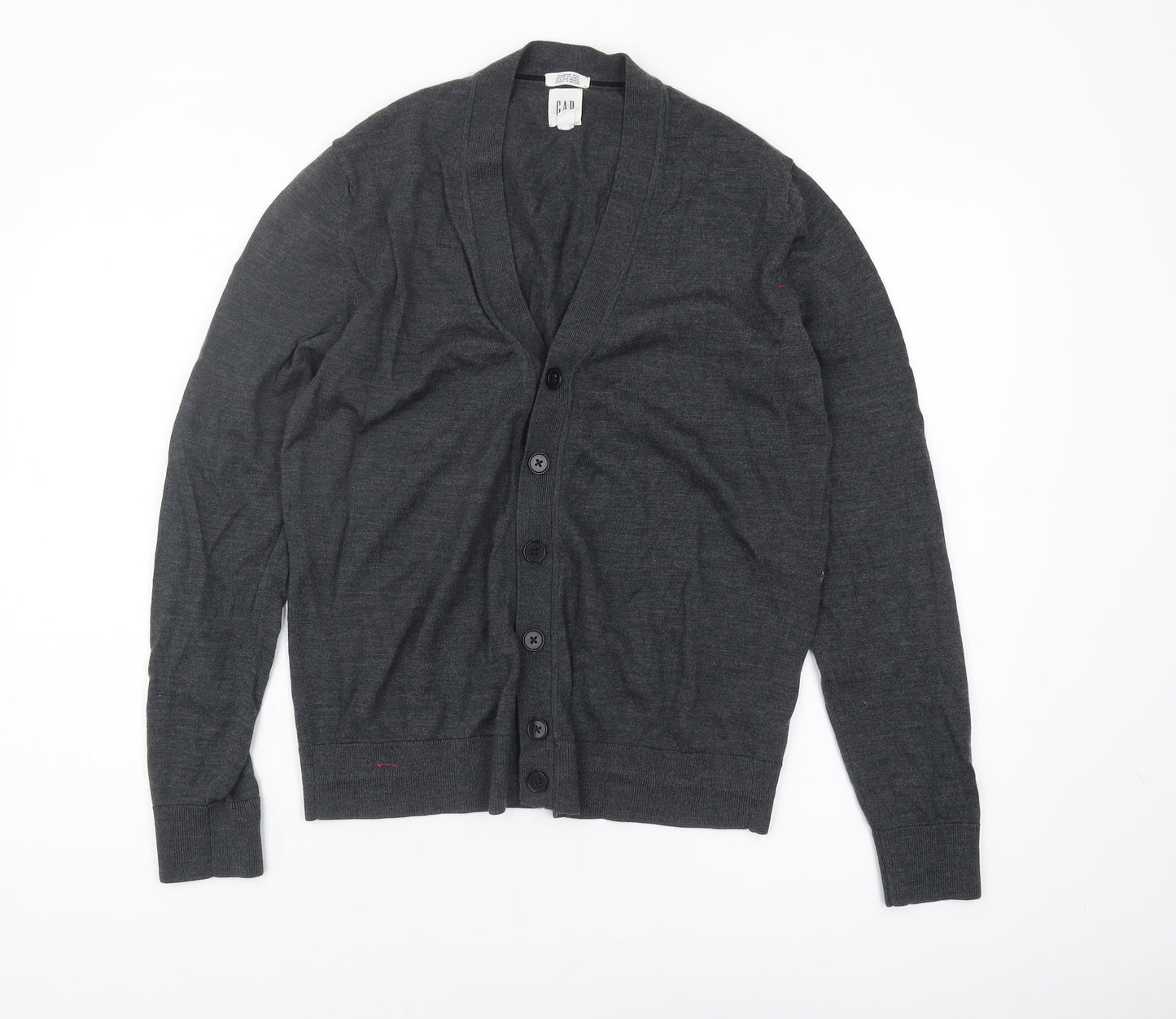 Gap Women's Grey Cardigan, Size M, 100% Merino Wool