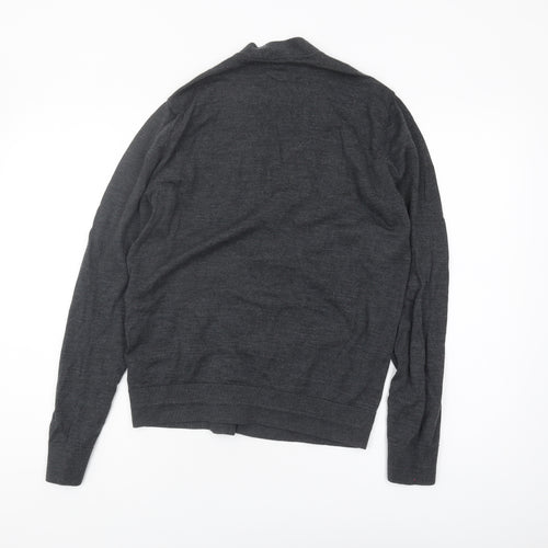 Gap Women's Grey Cardigan, Size M, 100% Merino Wool