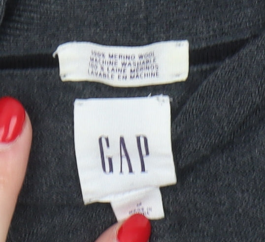 Gap Women's Grey Cardigan, Size M, 100% Merino Wool