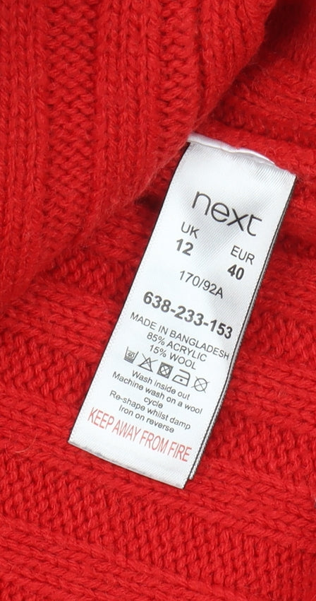 Next Women's Red Pullover Jumper UK 12