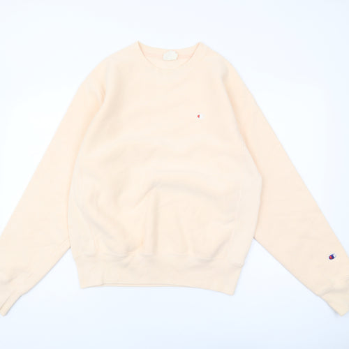 Champion Beige Unisex Sweatshirt Small Pullover Crew Neck