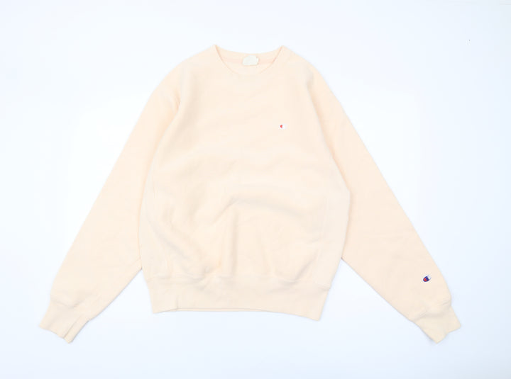 Champion Beige Unisex Sweatshirt Small Pullover Crew Neck