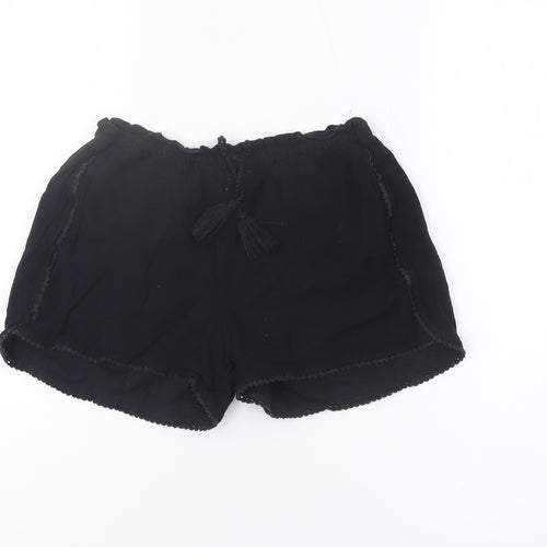 Next Girls Black Elastic Waist Shorts, Size 9 Years