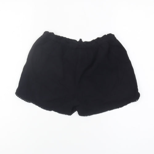 Next Girls Black Elastic Waist Shorts, Size 9 Years