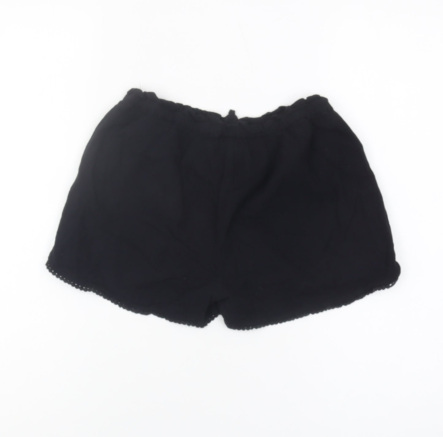 Next Girls Black Elastic Waist Shorts, Size 9 Years